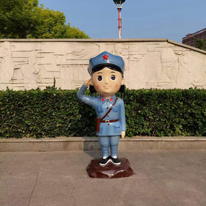 Sculpture de soldat de l'Armée Rouge en résine, à poser au sol en extérieur, durable, design traditionnel - Product Image 3
