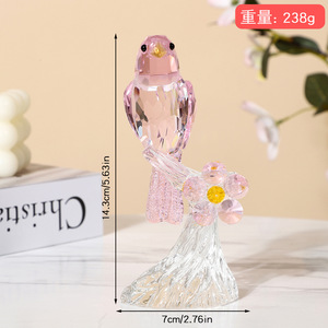 Figura de Pájaro Magpie de Cristal, Adorno Animal de Cristal Tallado, Decoración para el Hogar, Regalo para Sala de Estar, Dormitorio, Entrada - Product Image 5