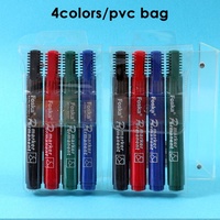 Marqueurs permanents Foska à pointe fine et pointe biseautée, ensemble de stylos marqueurs permanents Pop Custom Sharpie, noir, rouge, bleu, vert