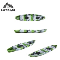 Vente d'usine 2 + 1 siège deux personnes ou trois personnes famille avec enfant assis sur le dessus pêche et jeux nautiques et divertissement Kayak