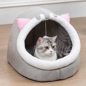 Venta al por mayor cama súper gato cálida casa para mascotas gran apertura cama para gatos estera casa para gatos cálida cesta para perros tienda cachorro estera cama para mascotas - Product Image 5