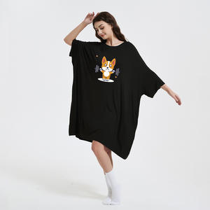 <span class=keywords><strong>Robe</strong></span> de nuit avec logo personnalisé <span class=keywords><strong>T</strong></span>-<span class=keywords><strong>shirt</strong></span> d'é<span class=keywords><strong>t</strong></span>é taille unique <span class=keywords><strong>T</strong></span>-<span class=keywords><strong>shirt</strong></span> de sommeil long imprimé <span class=keywords><strong>T</strong></span>-shirts de sommeil surdimensionnés - Product Image 2