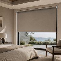 Stores à enroulement en tissu tissé japonais sur mesure avec contrôle manuel de la luminosité pour bureaux et salles de réunion