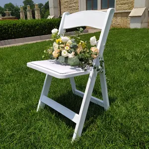 Sillas düğün gladyatör Wimbledon beyaz PP reçine plastik katlanır sandalye
