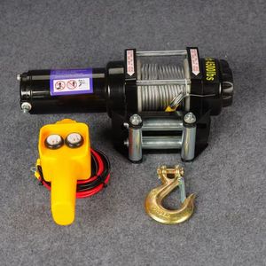 12V 24V Автомобильная внедорожная электрическая лебедка 8000lb 12000lb 20000lb 4x4 внедорожный стальной материал и стальной трос - Product Image 4