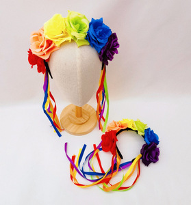 Nuovo Arrivo: Fascia per Capelli LGBT con Fiori, Accessori per Capelli, Fascia Arcobaleno per Ragazze, Orgoglio Gay e Lesbico - Product Image 2