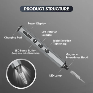 ชุดไขควงไฟฟ้า68 in 1ด้ามจับที่แม่นยำชุดเครื่องมือไฟฟ้าแบบพกพาไร้สายขนาดเล็กใหม่สำหรับซ่อมนาฬิกาโทรศัพท์ - Product Image 4