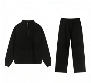 <span class=keywords><strong>Felpa</strong></span> Sportiva Invernale/Primaverile Ol0 con Logo a Lettere - Vestibilità Ampia - Unisex Uomo/Donna 65% Cotone 35% <span class=keywords><strong>Poliestere</strong></span> con Cerniera 1/4 XS - Product Image 1
