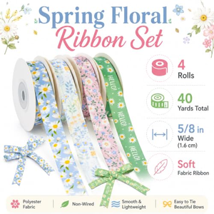 Ruban de haute qualité, double face, impression par transfert thermique, ruban en satin tulipe - Product Image 5
