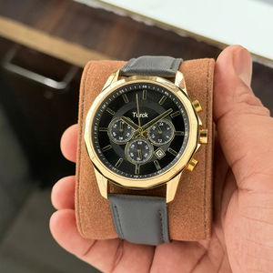 Montres à quartz AX1723 pour homme et femme, bracelet en acier inoxydable et cuir, cadran à aiguilles en cristal, style business, résistantes à l'eau jusqu'à 50 m - Product Image 1