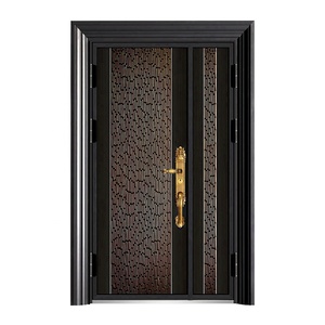 Puerta Principal Estilo <span class=keywords><strong>Carmen</strong></span> Personalizada con Manija Dorada de Lujo, Acabado en Cobre Antiguo, Puerta de Entrada para Villa - Product Image 3