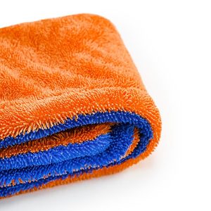 Serviette de lavage auto en microfibre absorbante double face noire et jaune pour le nettoyage des véhicules - Product Image 4