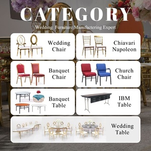 Nouvelles Chaises de Banquet Royales 2026 en Acier Inoxydable Doré pour Mariage et Événements – Mobilier de Luxe pour la Mariée et le Marié - Product Image 2