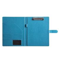 Porte-documents A4 en cuir PU pour bureau et école avec presse-papiers, impression numérique et UV