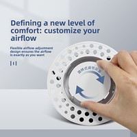 Grille de ventilation d'extraction et de retour d'air moderne en plastique, ultra-mince, sans cadre, invisible et encastrée, avec installation facile