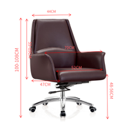 Chaise de bureau de direction en cuir PU à dossier haut, inclinable et réglable, pivotante, vente en gros directe d'usine, MOQ 5