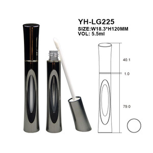 New Arrival Private Brand Luxury <b>Red</b> 5ml Lip Gloss Container Hollow Design PETG Empty Lip Oil Bottle Cosmetic Packaging - Product Image 2