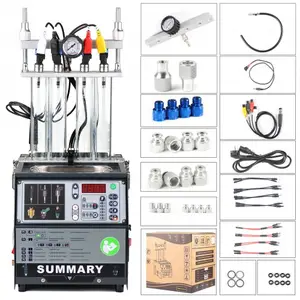 [4-Cylinder] Summary PowerJet GDI S4 Injector Cleaner & Tester Machine Kit Support for 110V/220V Petrol Vehicles Motorcycle