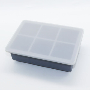 Moule à glaçons en silicone de qualité alimentaire réutilisable, facile à démouler, avec couvercle, pour 6 glaçons - Product Image 5