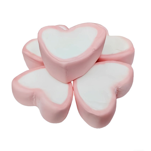 Factory Wholesale Heart Shaped Cotton Candy Sweet Marshmallows in Bulk