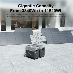 FOSSiBOT F3600 Pro Estación <span class=keywords><strong>de</strong></span> energía portátil 3840Wh LiFePO4 Generador solar 3600W Salida <span class=keywords><strong>de</strong></span> CA 2000W <span class=keywords><strong>Carga</strong></span> solar con ruedas rodantes - Product Image 3