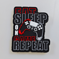 Badge en caoutchouc PVC souple étanche OEM, personnalisé pour manette de jeu, durable, moulé, design gamer pour vêtements, sacs, chapeaux et accessoires