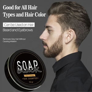 100% Natural Permanent Man <strong>Hair</strong> Black Soap <strong>Darkening</strong> <strong>Hair</strong> Soap <strong>Shampoo</strong> Cover Gray <strong>Hair</strong> Bar Soap - Product Image 3