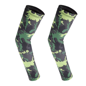 Manchon de compression camouflage pour cyclisme, respirant Coolmax, protection UV, rafraîchissant, avec trou pour le pouce, protection solaire sportive - Product Image 1