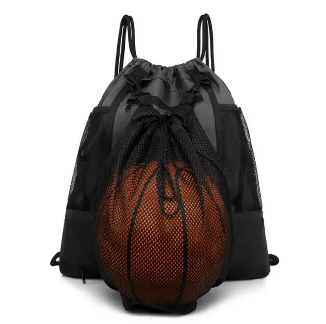 Hoge Kwaliteit Trekkoord Tassen Waterdichte Voetbal Trekkoord Basketbal Rugzak Nylon Mesh Sport Basketbal Rugzak