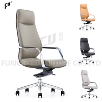 Chaise de bureau ergonomique pivotante et réglable en cuir PU pour dirigeant, vente en gros OEM ODM