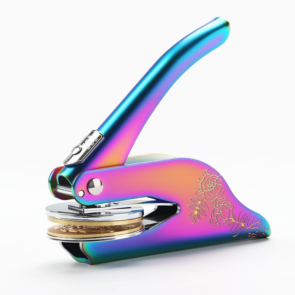 Pinces à main estampées - Couleurs vives (gravure incluse)