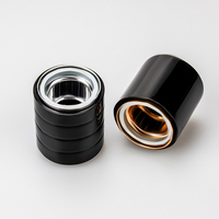 Capuchon de parfum en alliage magnétique noir brillant personnalisé de luxe, capuchon de flacon de parfum en aluminium métallique magnétique