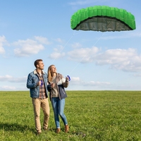 SEE17 SUNEYE Sport Zone Dual-Line Soft-Body Tissu à carreaux sans cadre Stunt Kite Logo-Modèle gratuit Bleu/Jaune/Vert