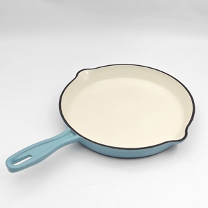 Men gang chảo 26cm, retro màu xanh lá cây, một công cụ hoàn hảo cho chiên bít tết - Product Image 3