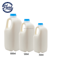 Seau en HDPE blanc moulé par soufflage, 3,8L/2,5L/2L/1L, pour emballage de liquides, qualité alimentaire, pour produits chimiques, détergents, vinaigre, bouteilles personnalisées