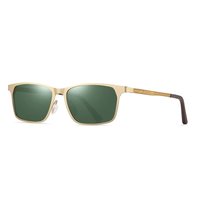 Lunettes de soleil polarisées, lunettes de soleil carrées en aluminium, magnésium et acier inoxydable, UV400, pour la conduite, pour hommes, verres TAC, lunettes de soleil pour la pêche en plein air