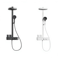 Système de douche moussante en laiton 2026 IPX5 moderne, ensemble de douche pluie tropicale 300 mm avec barre coulissante et cartouche céramique pour appartement