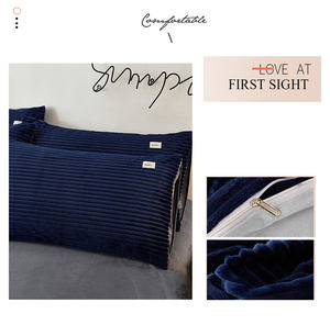 Set di Biancheria da Letto <span class=keywords><strong>in</strong></span> <span class=keywords><strong>Flanella</strong></span> Jacquard 100% Poliestere a 3 Pezzi con Federe e Copripiumino, Produzione e Vendita all'Ingrosso Dotex - Product Image 4