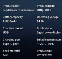 Nouveau compresseur d'air portable 12V en ABS pour voiture, gonfleur de pneus 10800mAh avec moniteur de pression des pneus et manomètre numérique