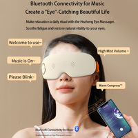 Masseur oculaire à vapeur portable avec logo personnalisé, vibration, chauffage, contrôle de la minuterie et musique Bluetooth