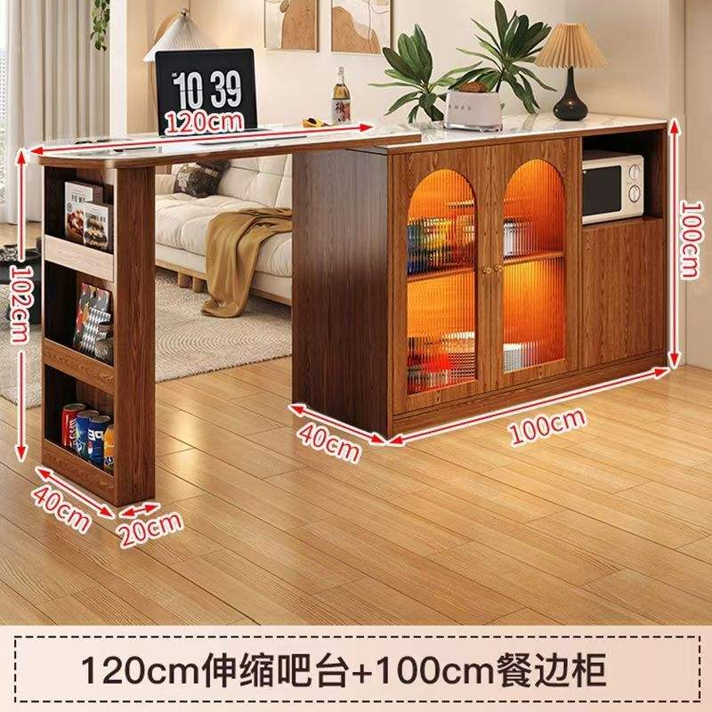 [120cm x 100cm] Barra de bar telescópica con tablero de 120cm x 100cm