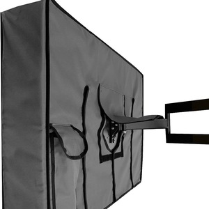 Funda para TV de Exterior Zuoda, Tela Oxford 420D Impermeable, Color Gris, Estilo Minimalista, con Bolsillo con Cremallera y Correas Desmontables - Product Image 3