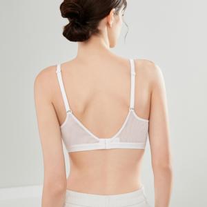 Charmoire OEM/ODM reggiseno a <span class=keywords><strong>balconcino</strong></span> con rete trasparente regolabile con chiusura posteriore a gancio sagomata coppe decorazione in pizzo Design traspirante - Product Image 3