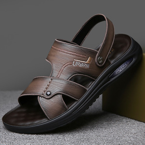 Sandalias Urbrn con tiras cruzadas para hombre, suela de goma con punta abierta, antideslizantes, para uso informal - Product Image 1
