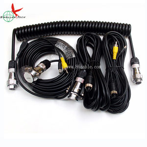 Custom 5pin 7pin Trailer Backup <strong>Camera</strong> <strong>Cable</strong> with 7pin Socket 7core Trailer Spiral <strong>Cable</strong> - Product Image 5