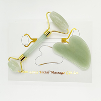 Ensemble de rouleaux de massage en marbre blanc et pierre de jade pour le visage, magnifique ensemble de rouleaux de massage en quartz rose