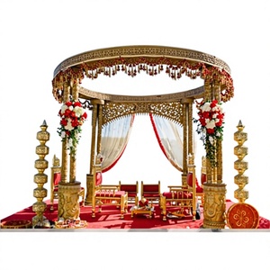 Mandap doré traditionnel pour mariage hindou, fabricant et exportateur de Mandap pour mariage indien, vente aux États-Unis - Product Image 1