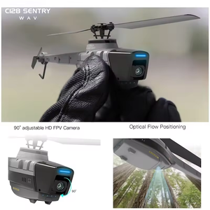 Cánh quạt đơn điều khiển bằng radio aileron mini màu đen bee1080p độ nét cao aileron ít chụp ảnh trên không máy bay trực thăng c128rc - Product Image 4