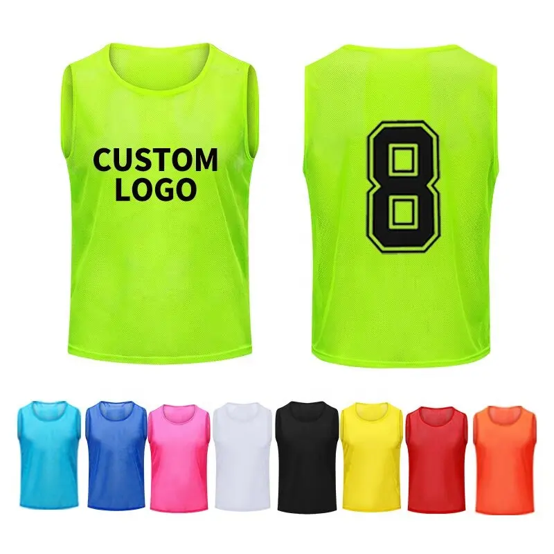 Custom breathable sublimated football/soccer training mesh vests bibs soccer pinnies