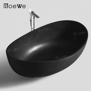 <span class=keywords><strong>Baignoire</strong></span> de salle de bain en <span class=keywords><strong>marbre</strong></span> artificiel <span class=keywords><strong>noir</strong></span> <span class=keywords><strong>baignoire</strong></span> en résine de pierre composite à surface solide autoportante de grande taille - Product Image 2
